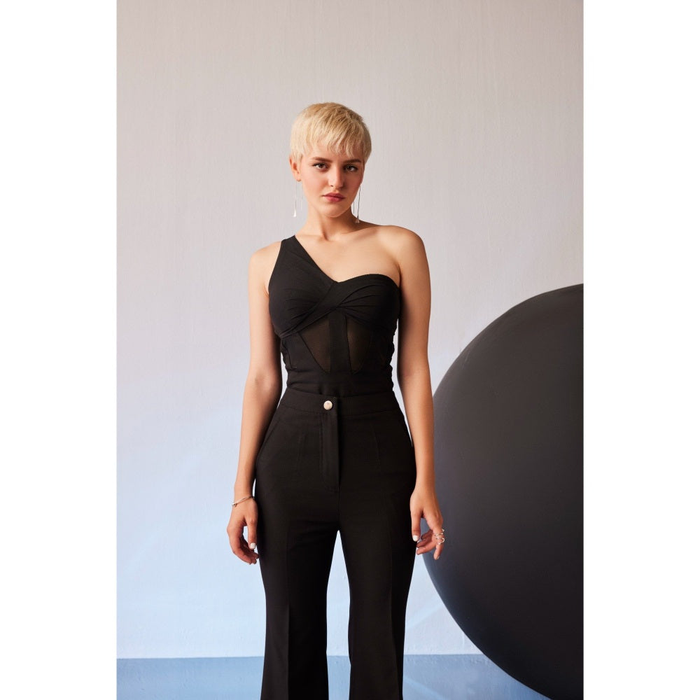 The Dapper Lady Tokyo Black Solid Pant