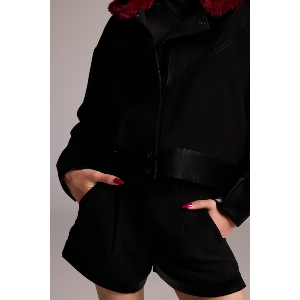 The Dapper Lady Black Sienna Leather Jacket