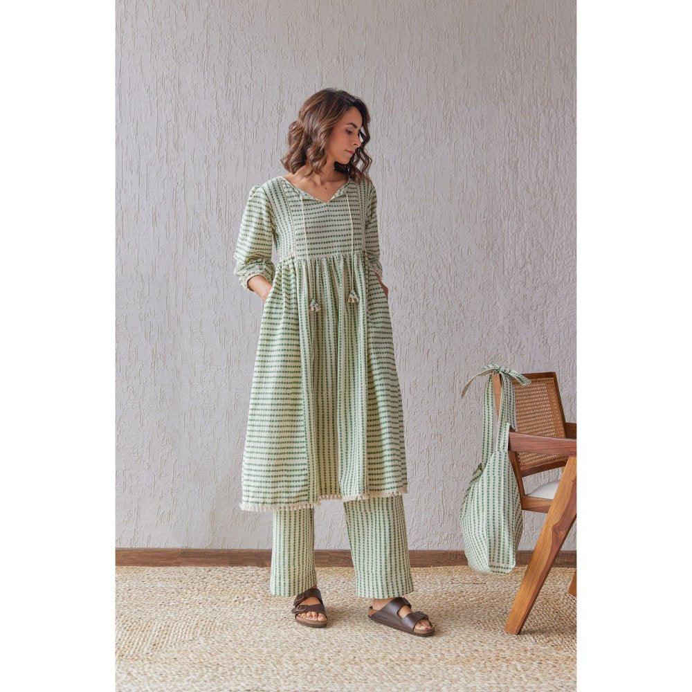 The Yellow Bow Moss Green Co-Ord (Set of 2)