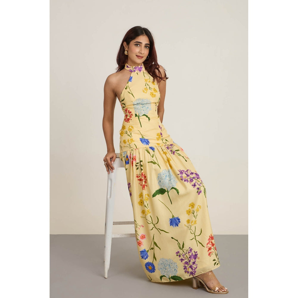 The Whole Nine Yards Yellow Oriana Maxi Dress