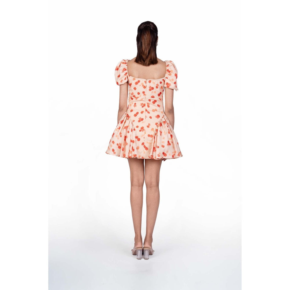 The Whole Nine Yards Peach Zinn Mini Dress