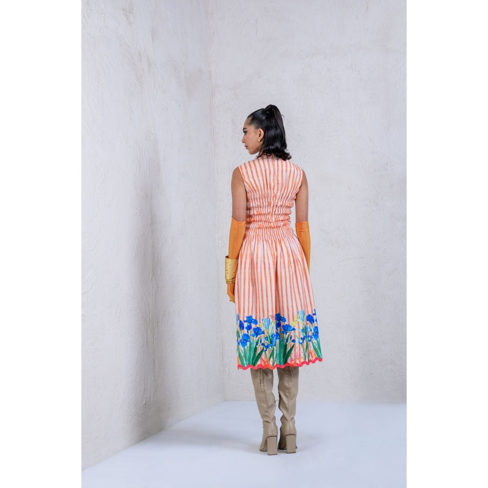 The Dramebaaz Company Bloombells Smocked Dress