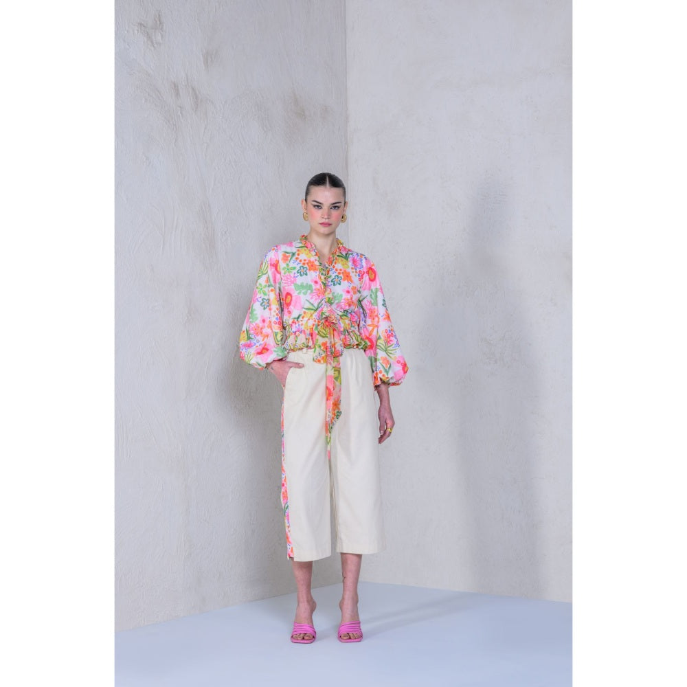 The Dramebaaz Company Floral Printed Fiesta Top