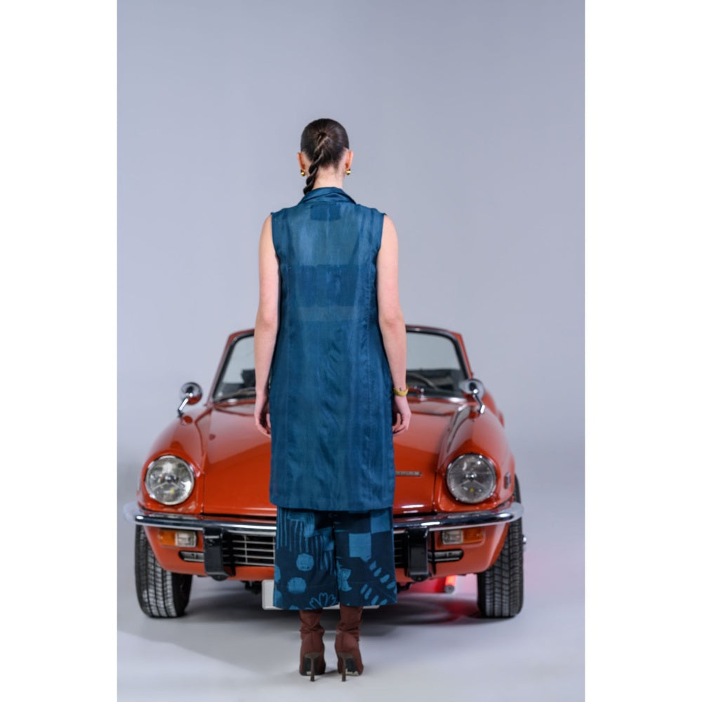 The Dramebaaz Company Nebula Organza Pant with Jacket and Bustier (Set of 3)