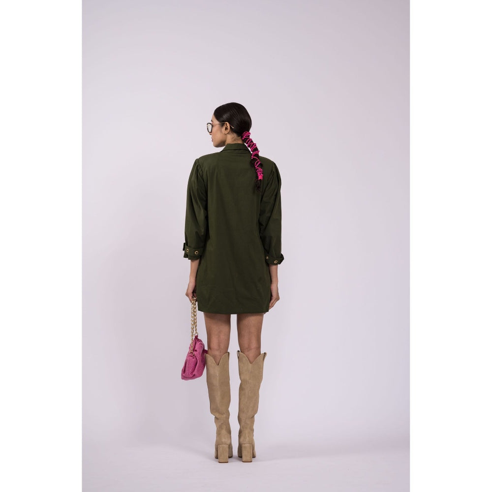 The Dramebaaz Company Petal Cascade Blazer Dress