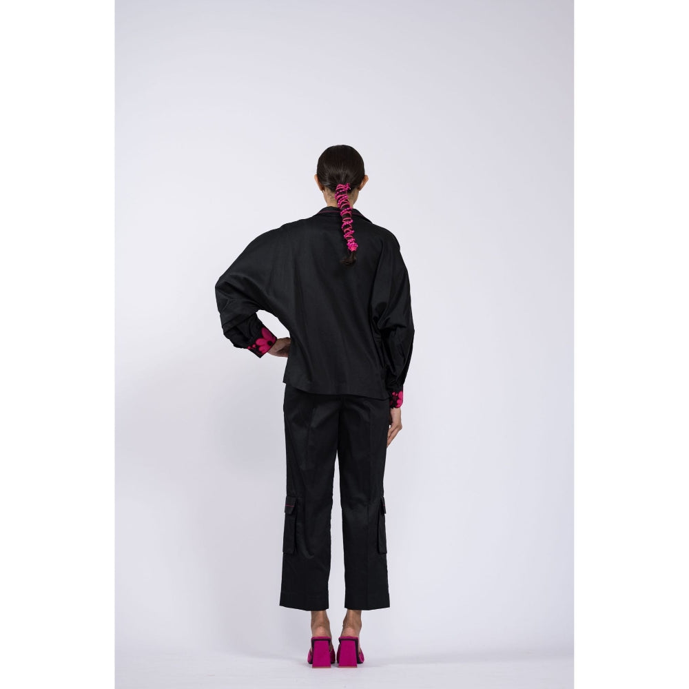 The Dramebaaz Company Raven Embroidered Co-Ord (Set of 2)