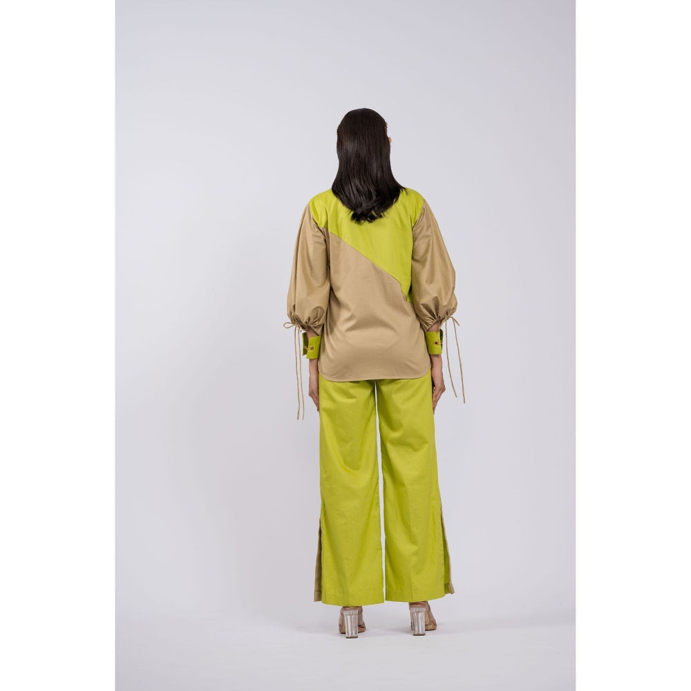 The Dramebaaz Company Floral Embroidered Gerbera Shirt with Pant (Set of 2)