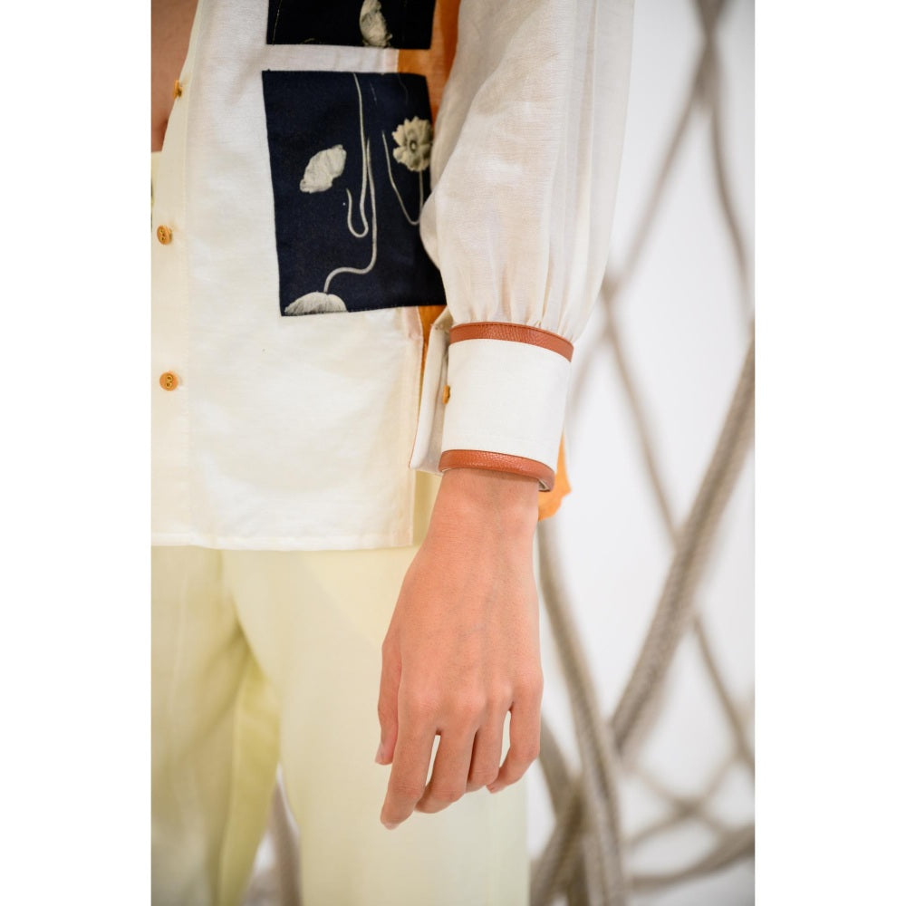The Dramebaaz Company Ivory Sienna Printed Shirt