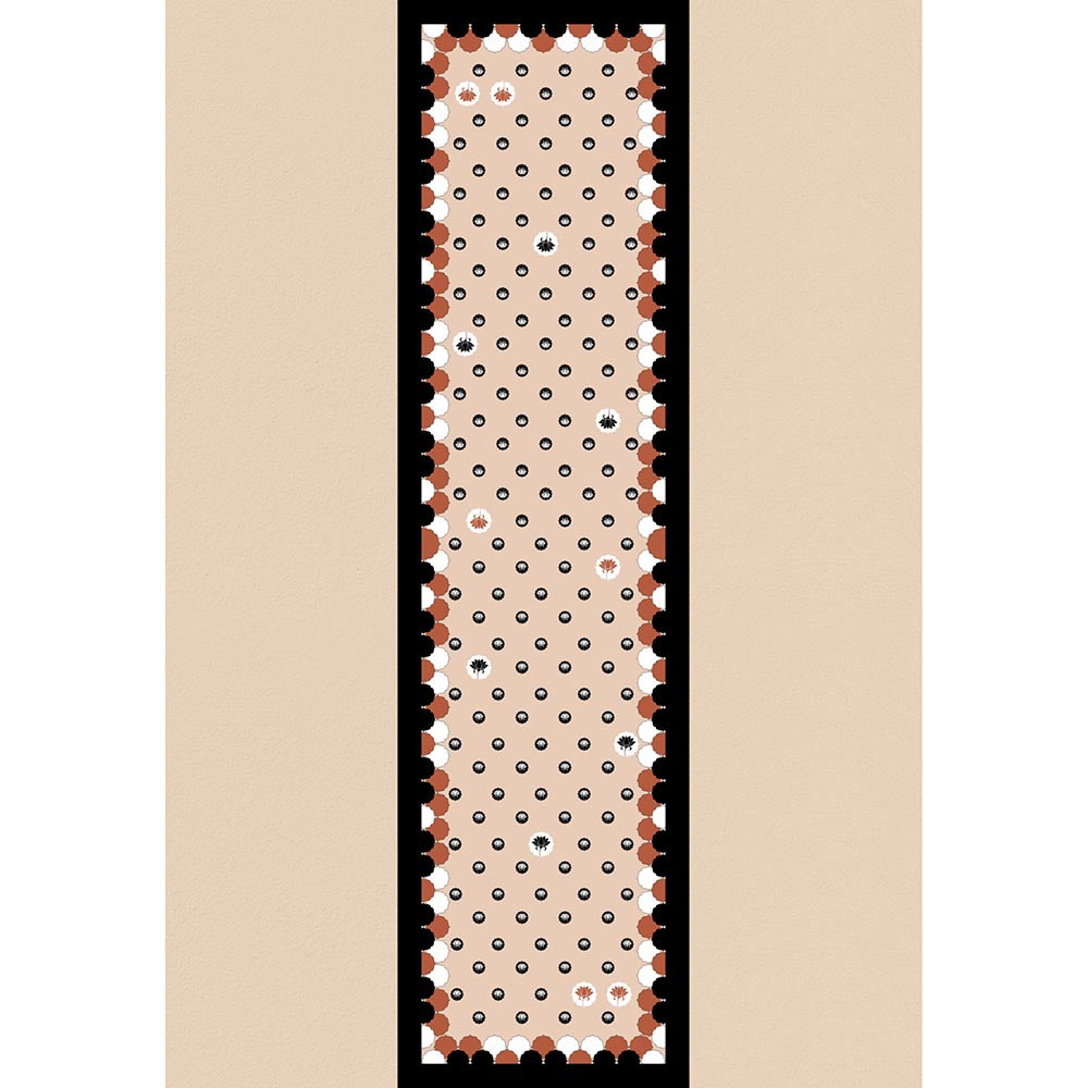 Thee Modern Roots Women Lotus Garden Silk Stole Cream