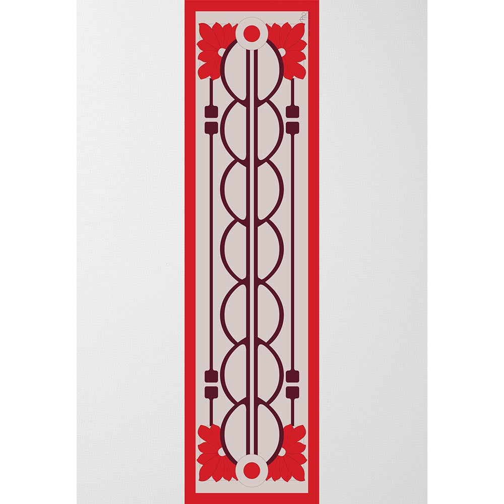 Thee Modern Roots Women Undulating Elegance Silk Stole Red