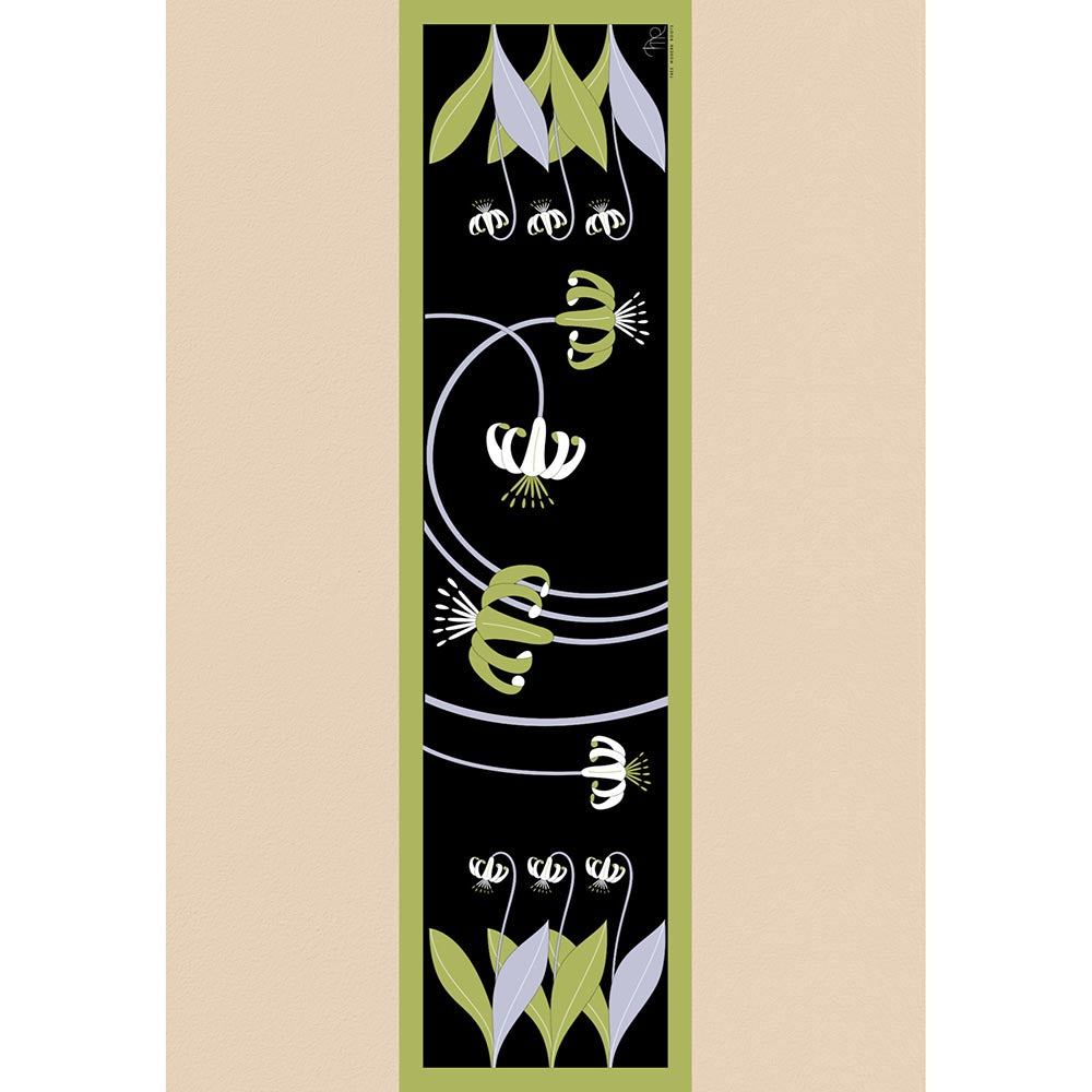 Thee Modern Roots Women Oceanic Blossom Silk Stole Black