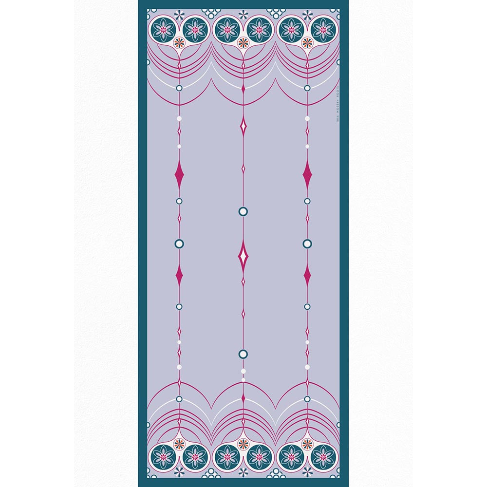 Thee Modern Roots Lavender Whimsical Hearts Silk Dupatta