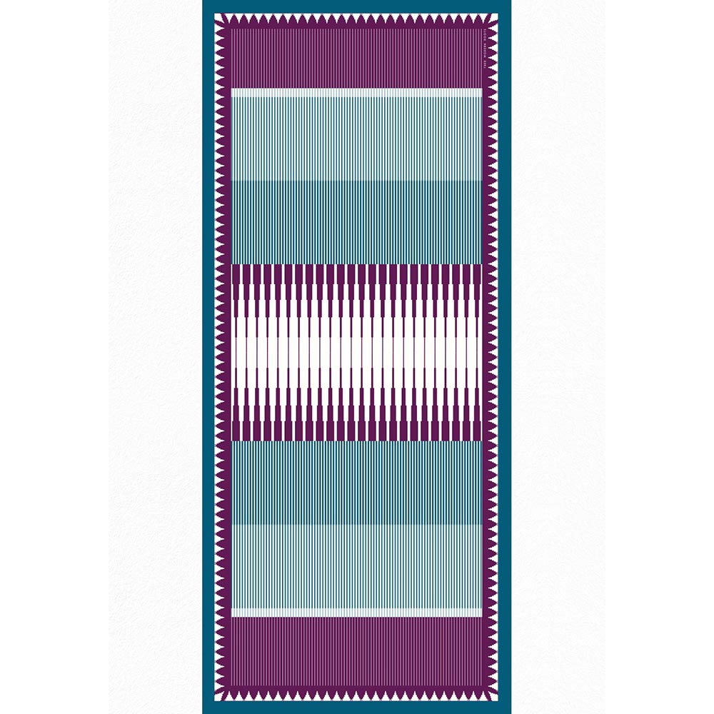 Thee Modern Roots Teal Temple Tales Silk Dupatta