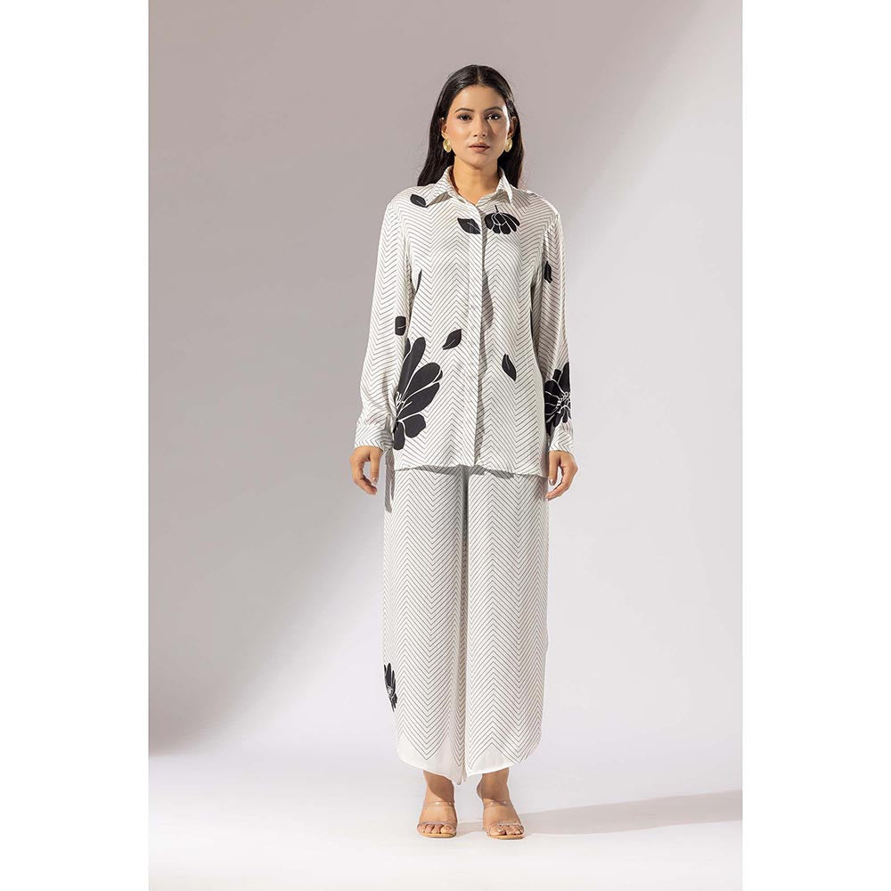 Thee Modern Roots Sakura Satin Silk Shirt