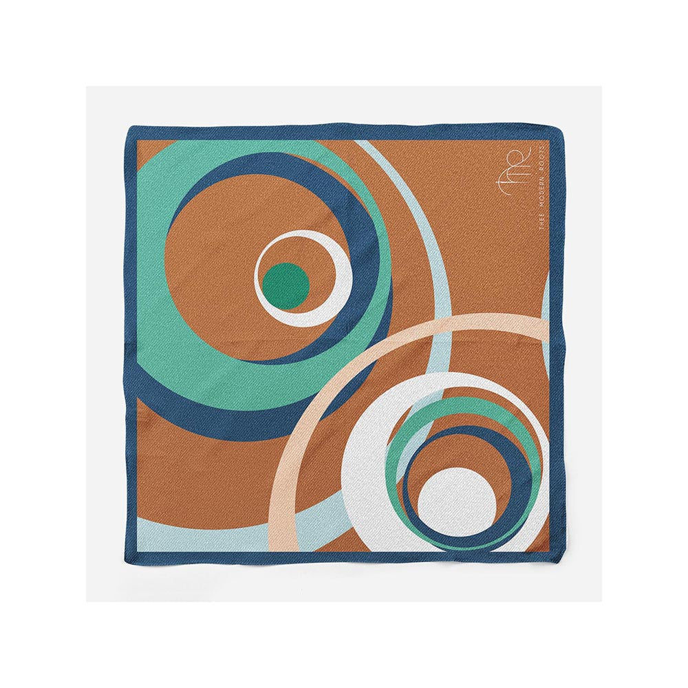 Thee Modern Roots Pixelated Planet Silk Pocket Square