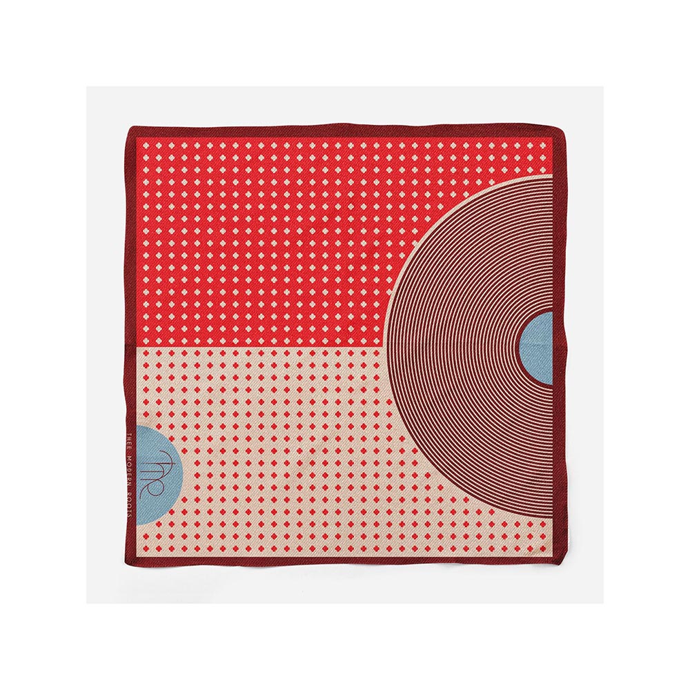 Thee Modern Roots Geometric Garden Silk Pocket Square