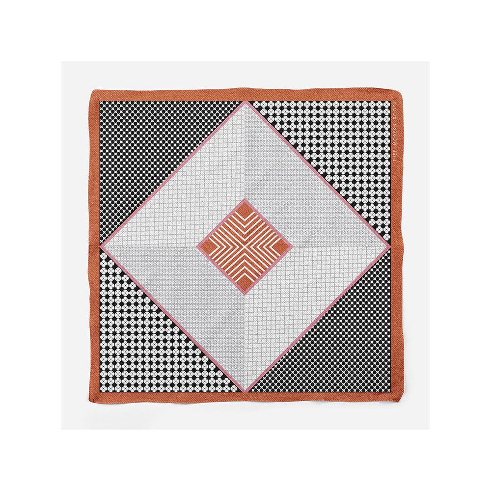 Thee Modern Roots Optical Illusion Silk Pocket Square