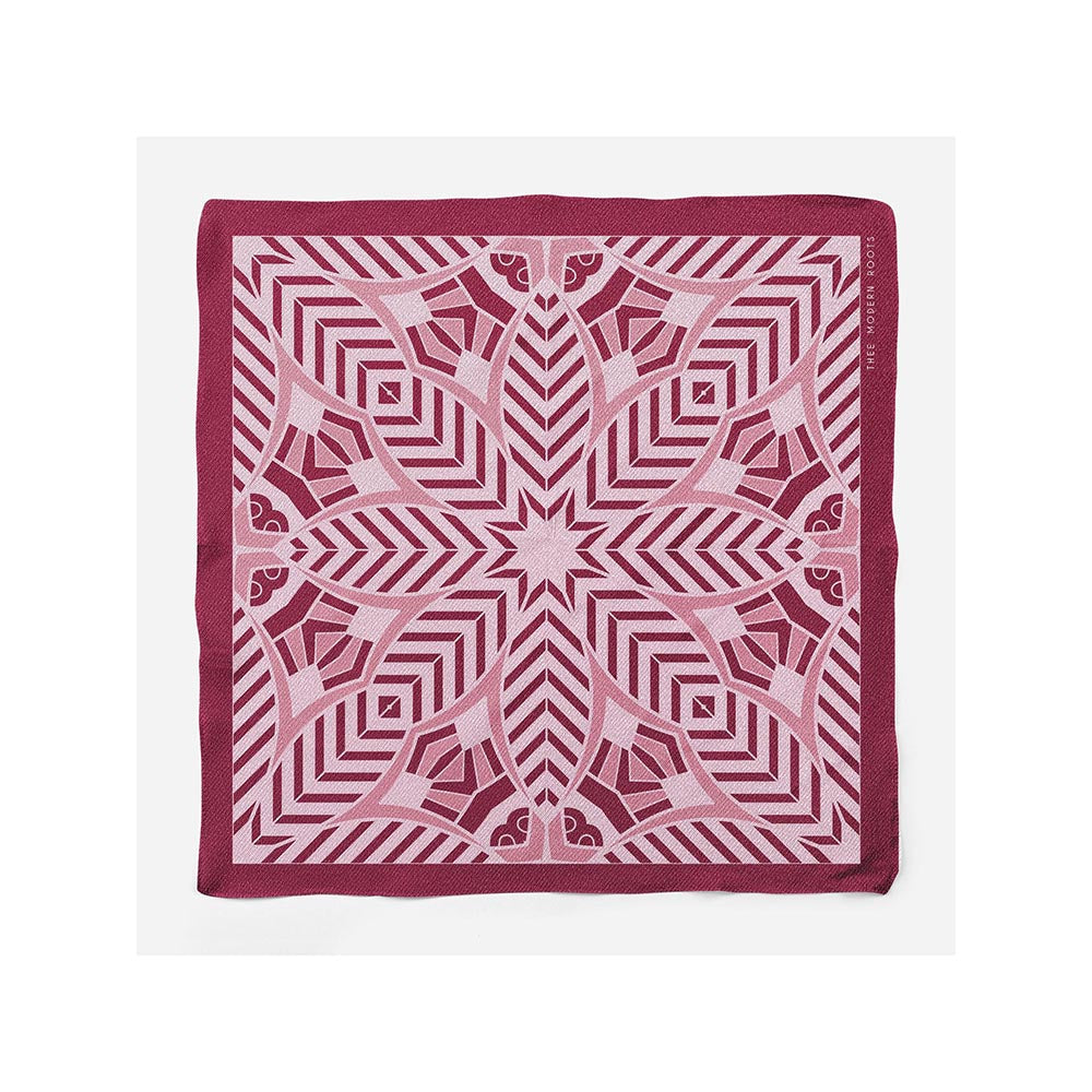 Thee Modern Roots Abstract Aura Silk Pocket Square