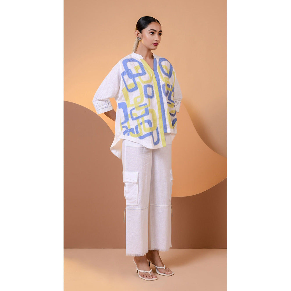The House of Hemp Women White Latest Stylish Co-Ord (Set of 2)