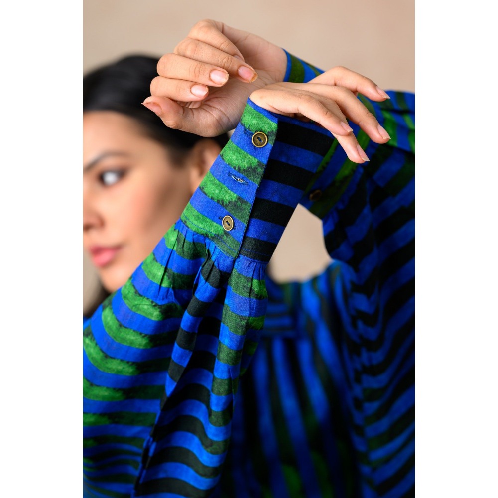 THETAA Blue Stripes Co-Ord (Set of 2)