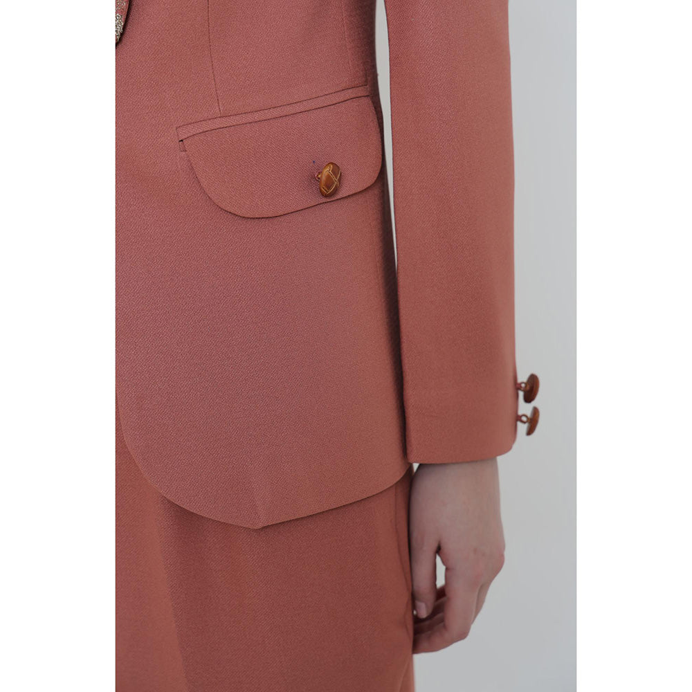 THE SILK LOVE Rust Dream Wave Co-Ord Set