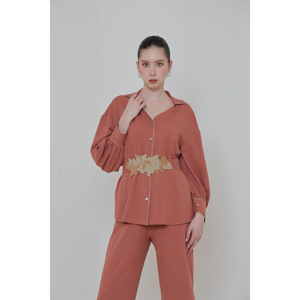 THE SILK LOVE Rust Dora Co-Ord Set