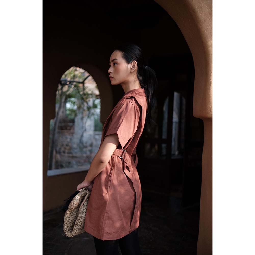 The Terra tribe Brown Rory Rib Dress