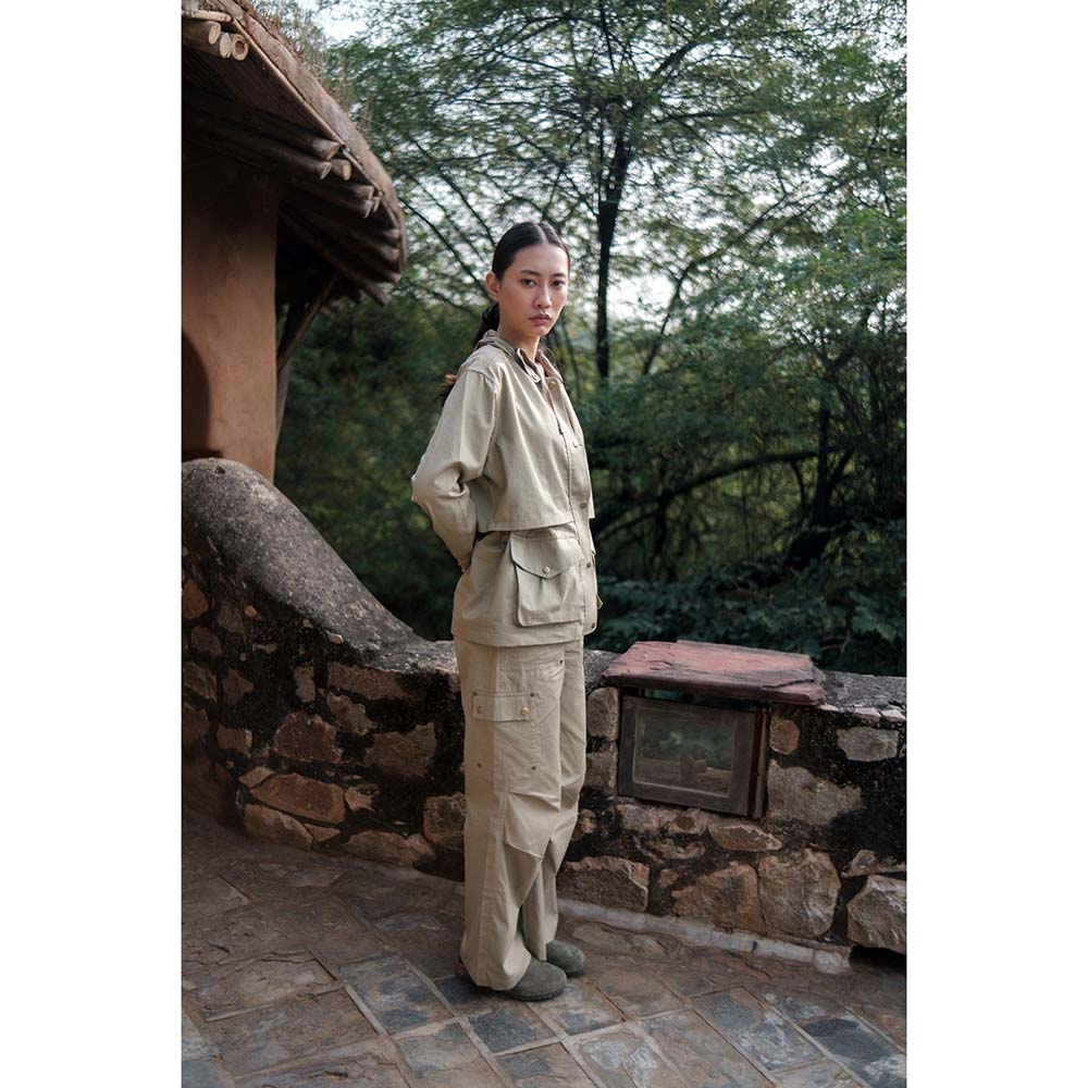 The Terra tribe Khaki Kyoto Utility Jacket