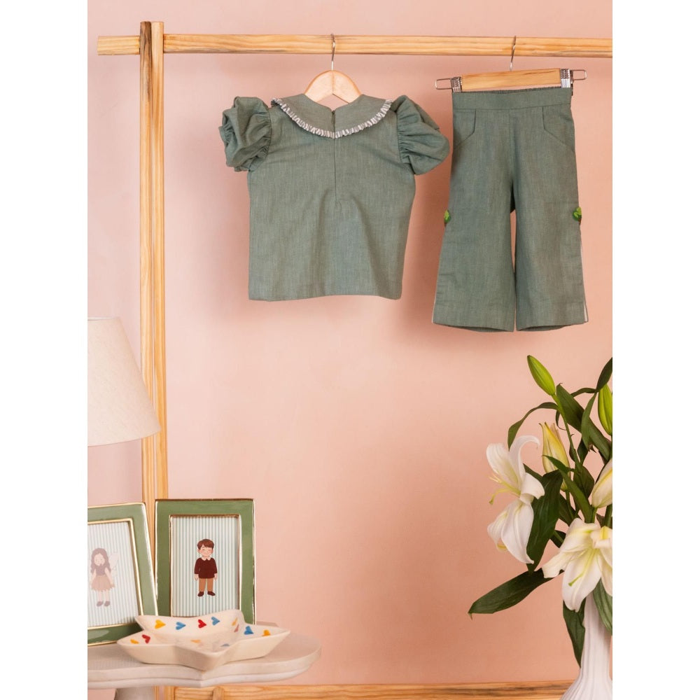 Tilsim by Sagarika Mehrotra Earth Love Green Embroidered Co-Ord Set