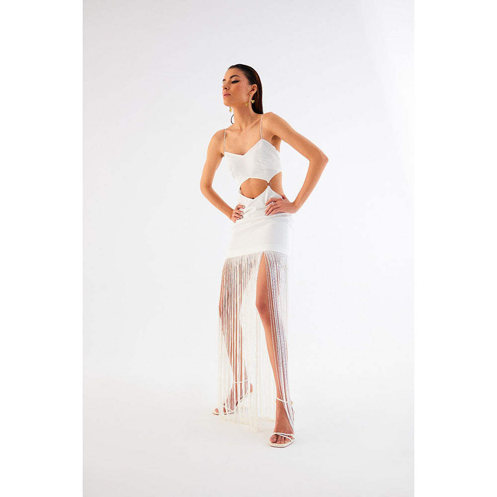 TISHARTH BY SHIVANI Mini Fringe Dress