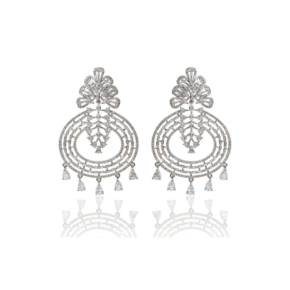 TIZORA Baguette Studded Chandbalis