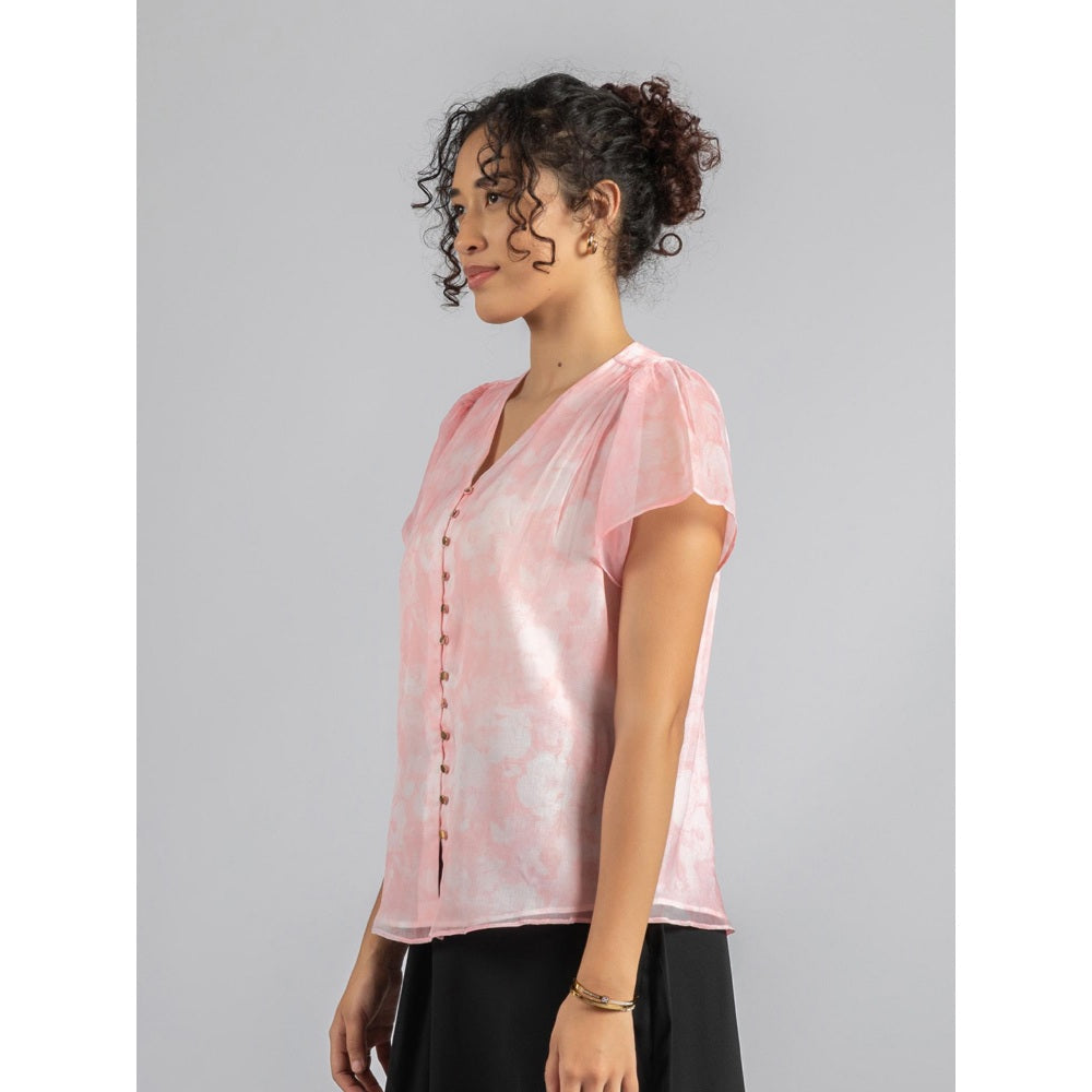 Torsha Pink Shirt Golden Button Forever New
