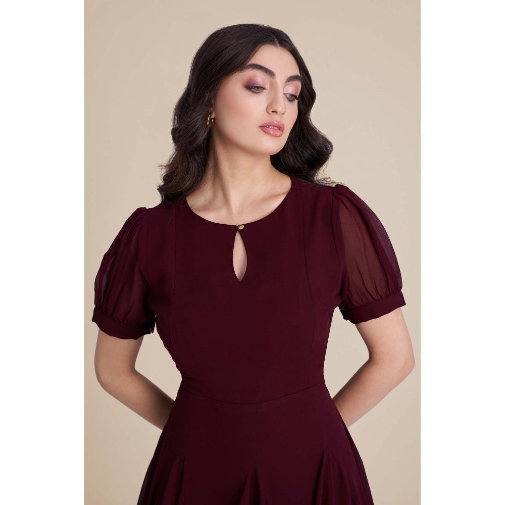 Torsha Burgundy Muse Mini Dress