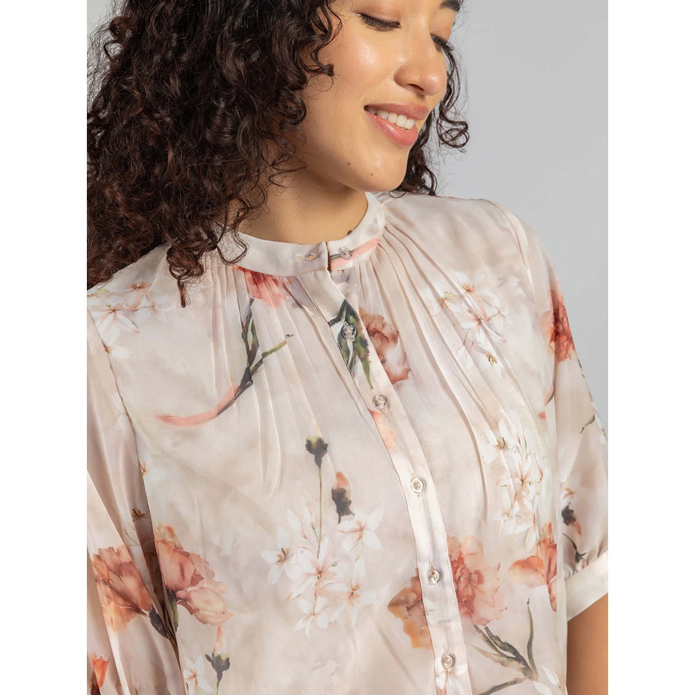 Torsha Beige Soft Peach Breeze Shirt