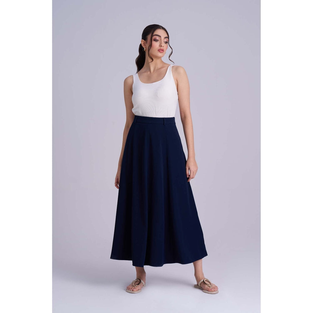 Torsha Blue Mist Contrast Skirt