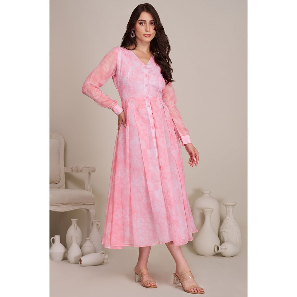Torsha Womens Pink Printed Dress