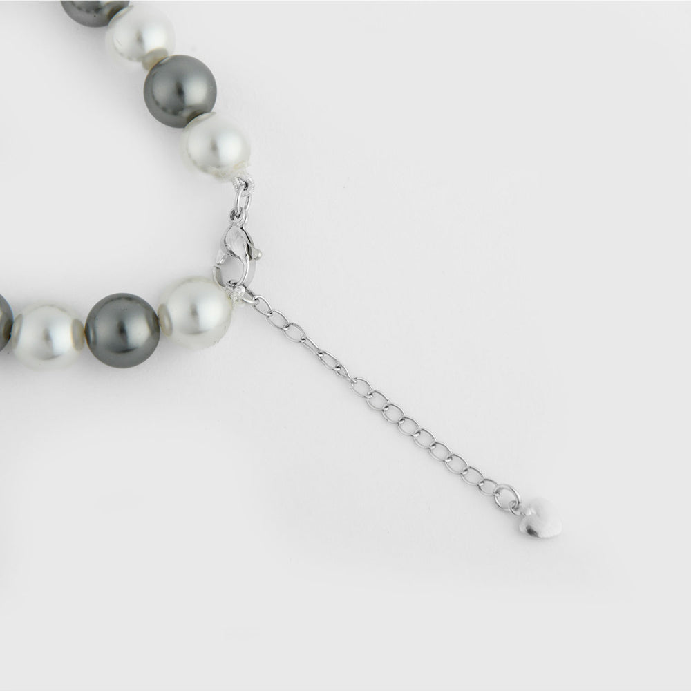 TOTAPARI Grey Moonlit Mist Pearls Necklace with Earrings