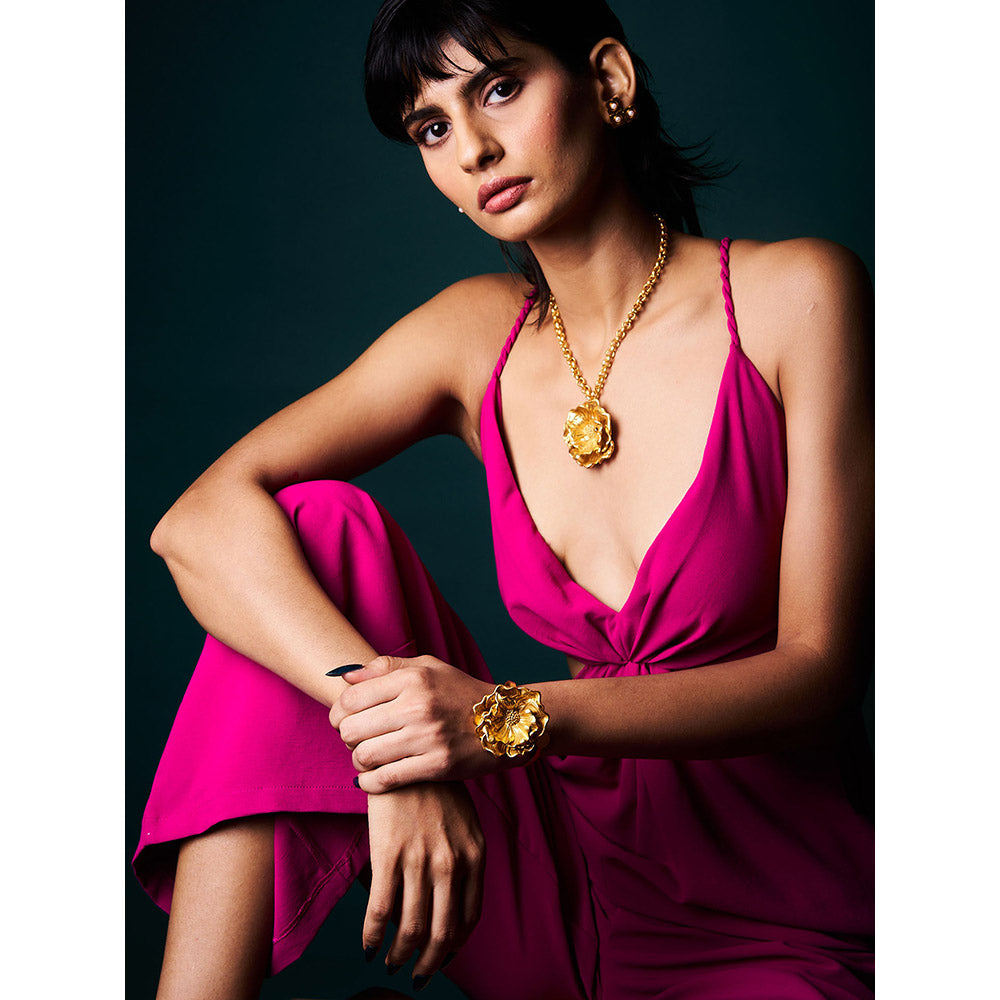 Trazenie Champa Jewellery Set - Short Necklace with Bracelet