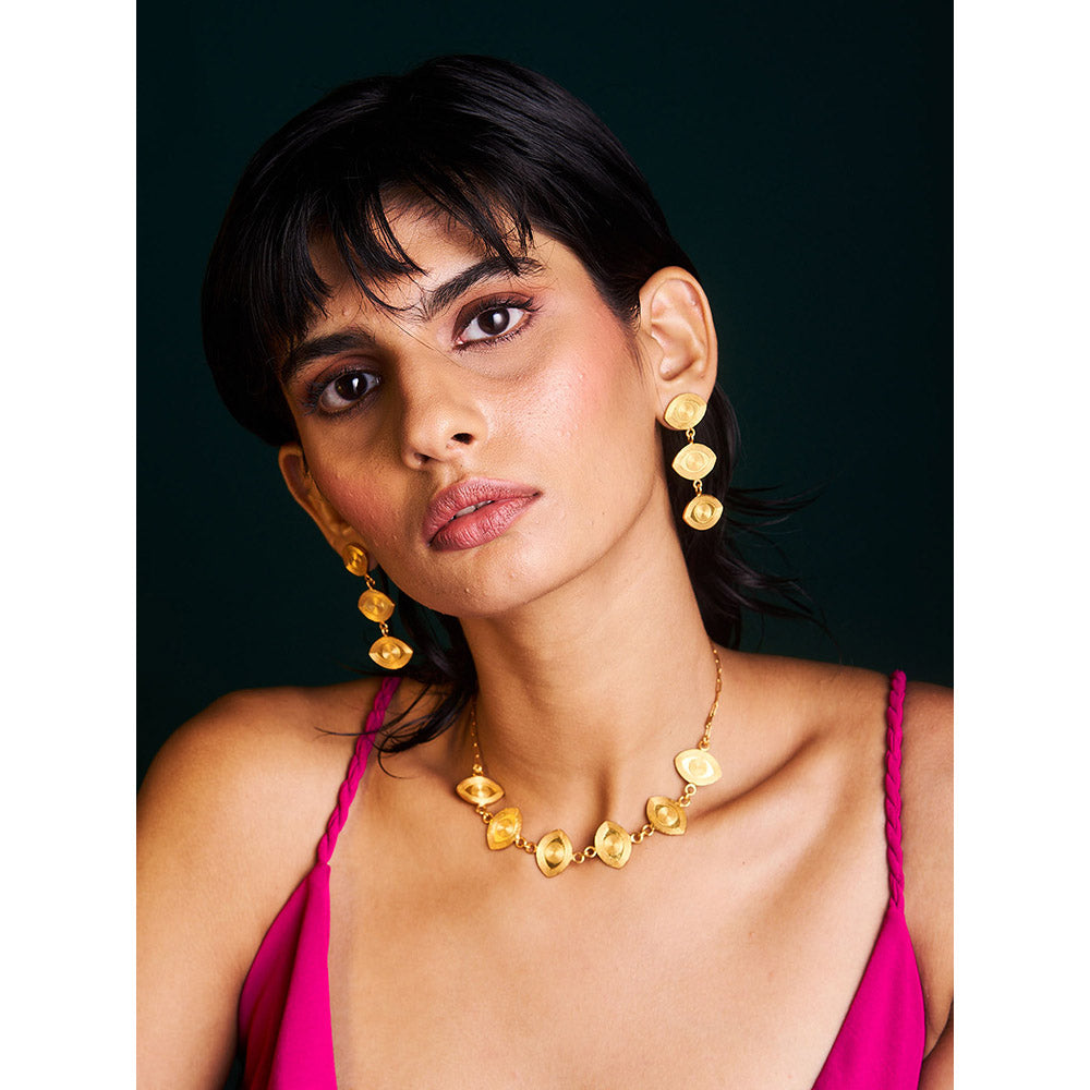 Trazenie Drishti Jewellery Set - Earrings with Choker