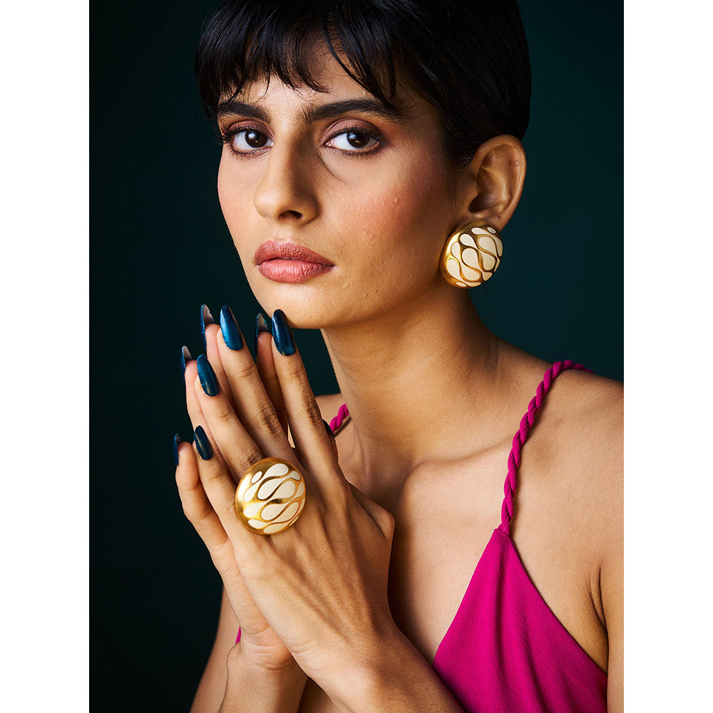 Trazenie Moh Maya Jewellery Set-Earrings with Necklace with Ring