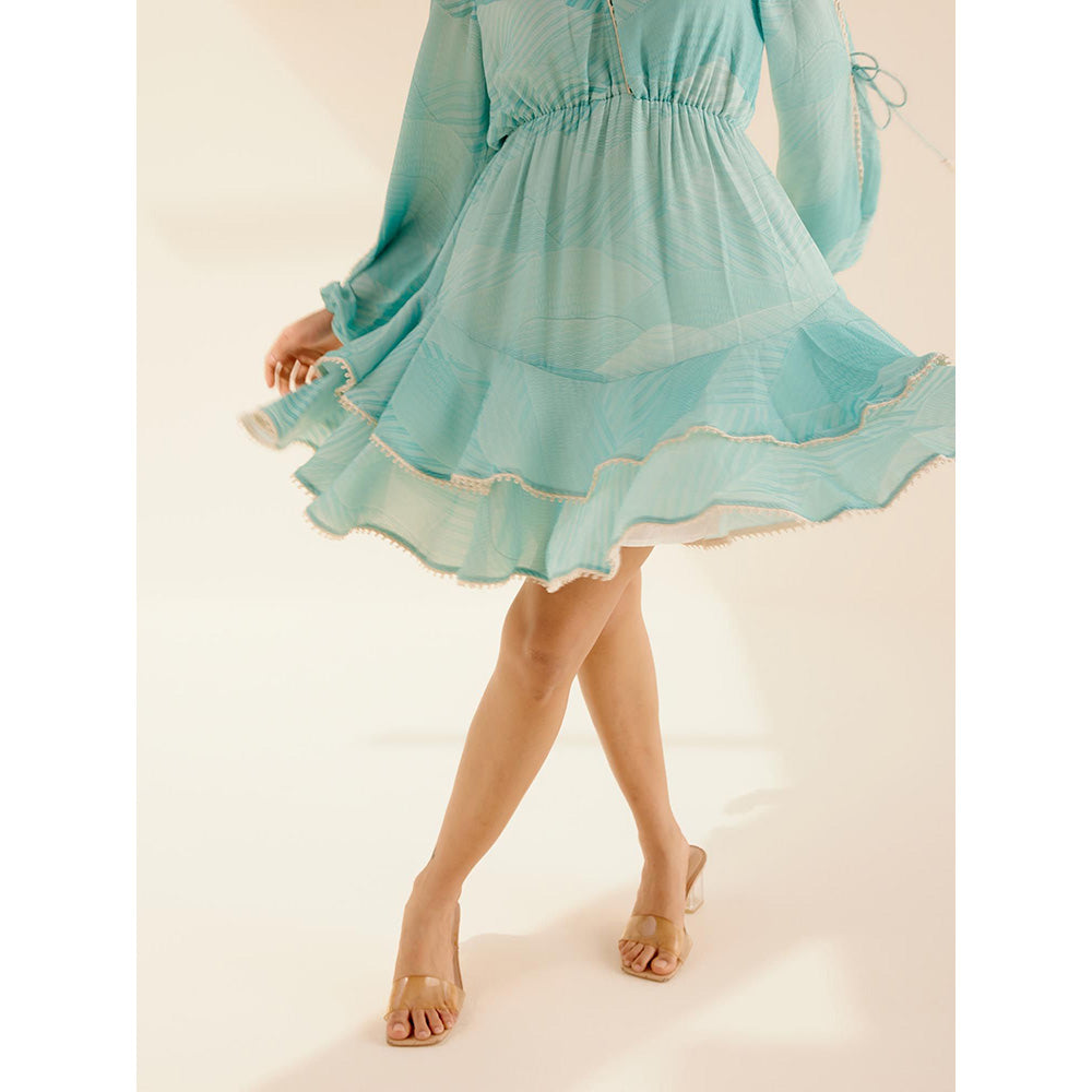 TRISARA Blue Paradise Dress