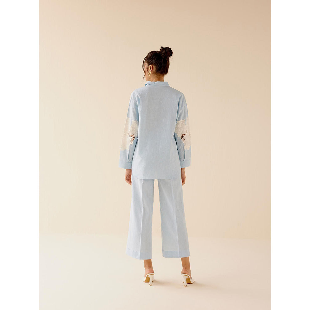 TRISARA Blue Blossom Linen Co-Ord (Set of 2)