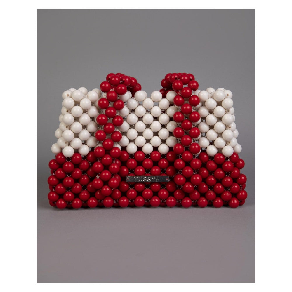 Tussya by Shreya by Shreya Cherry Ivory - Crystal Handbag