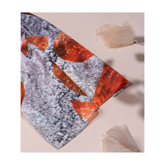 UNALLUME BY NISHA Orchid Serenity Silk Scarf