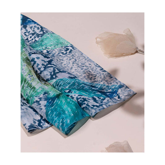 UNALLUME BY NISHA Orchid Charm Silk Scarf