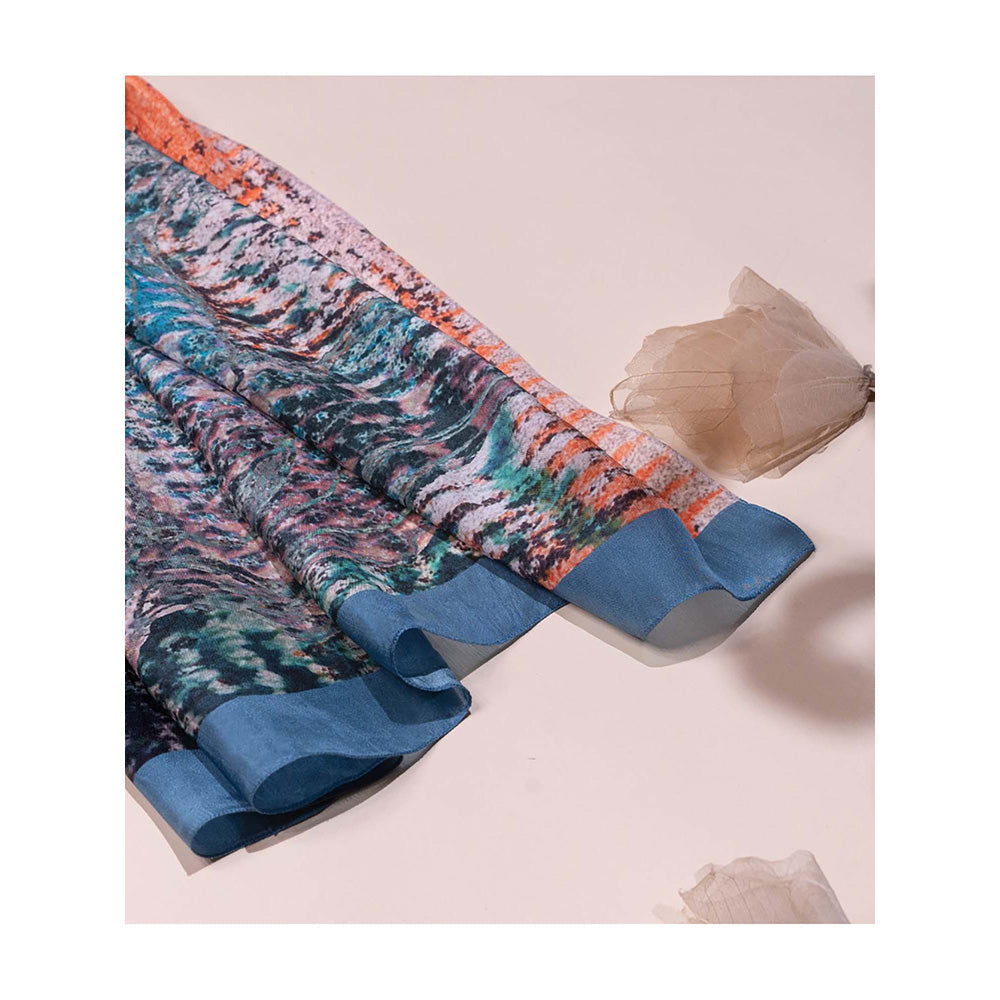 UNALLUME BY NISHA Orchid Dreams Silk Scarf