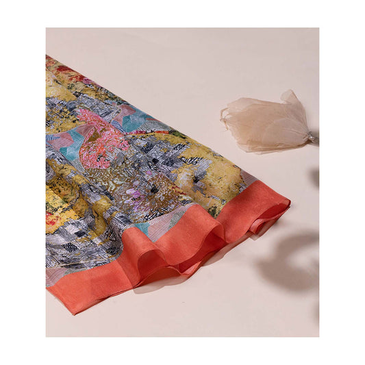 UNALLUME BY NISHA Wildflower Whispers Silk Scarf