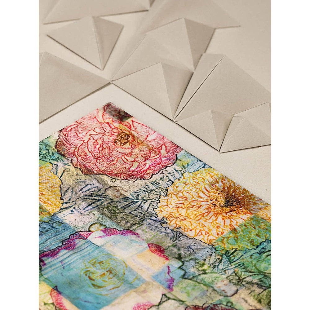 UNALLUME BY NISHA Multi-Colour Floral Pocket Square