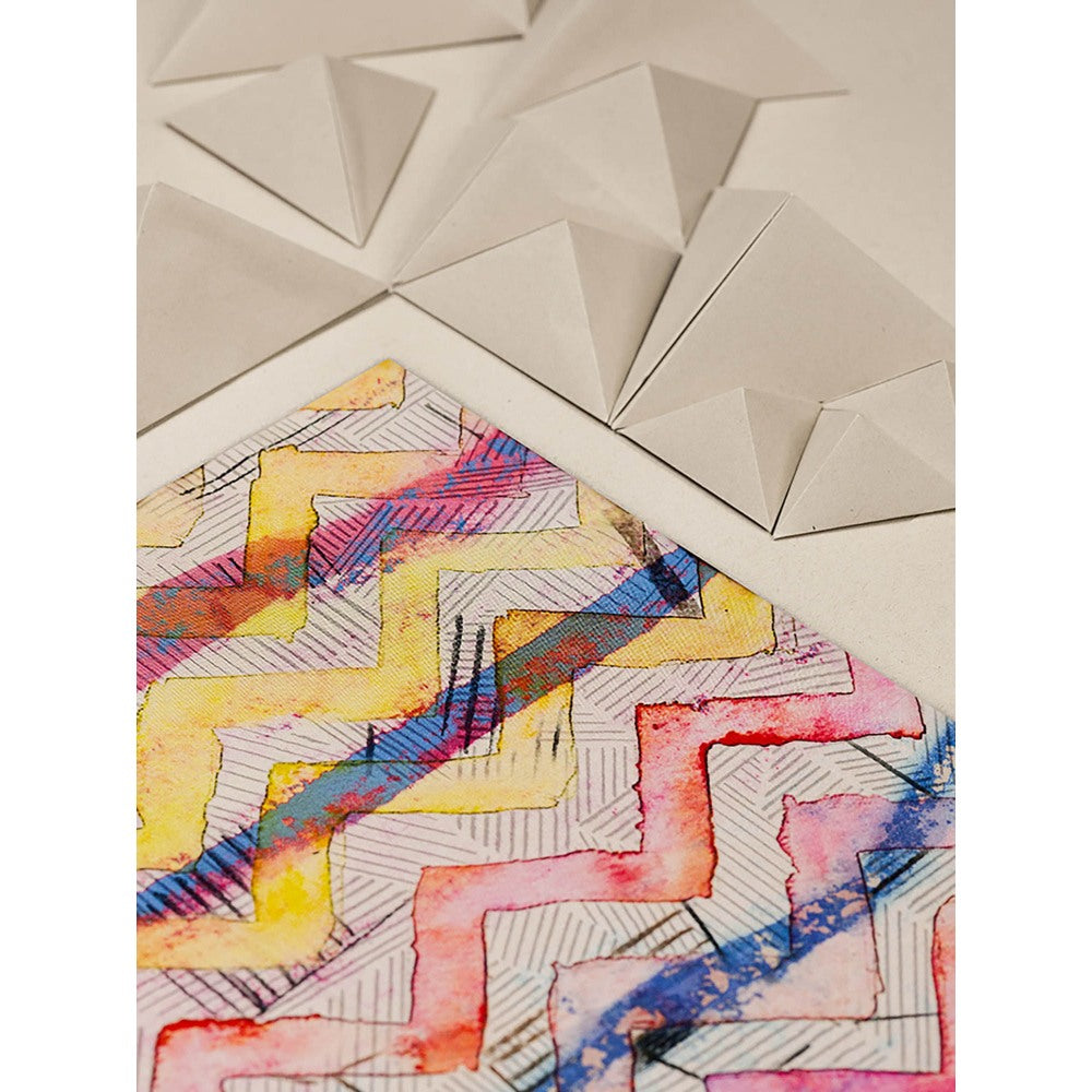 UNALLUME BY NISHA Multi-Colour Printed Pocket Square