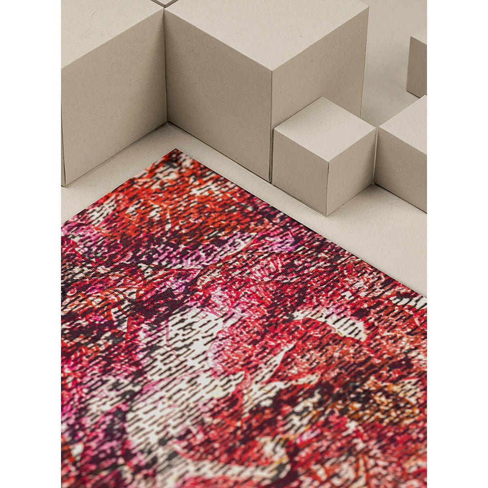 UNALLUME BY NISHA Red Printed Pocket Square